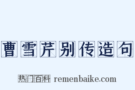 曹雪芹别传造句是什么意思的图片